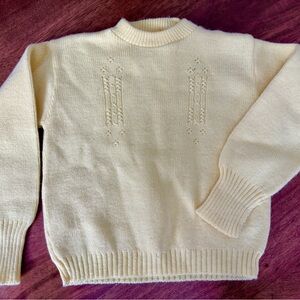 Butter yellow vintage baby Knit Sweater